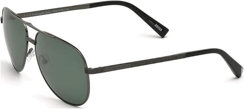 Ermenegildo Zegna EZ0027-09R Sunglasses إطار بلون رمادي مطفأ مع عدسة خضراء مستقطبة 60 مم in Kuwait