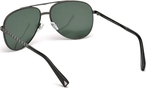 Ermenegildo Zegna EZ0027-09R Sunglasses إطار بلون رمادي مطفأ مع عدسة خضراء مستقطبة 60 مم in Kuwait