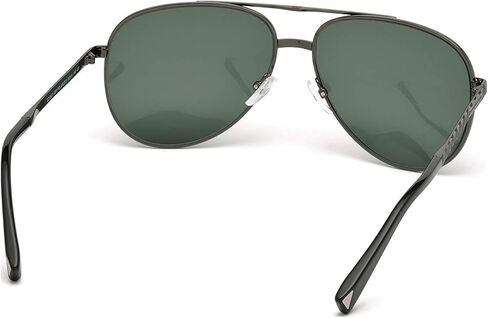 Ermenegildo Zegna EZ0027-09R Sunglasses إطار بلون رمادي مطفأ مع عدسة خضراء مستقطبة 60 مم in Kuwait