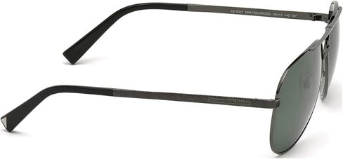 Ermenegildo Zegna EZ0027-09R Sunglasses إطار بلون رمادي مطفأ مع عدسة خضراء مستقطبة 60 مم in Kuwait