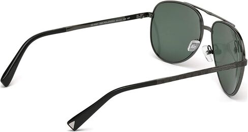 Ermenegildo Zegna EZ0027-09R Sunglasses إطار بلون رمادي مطفأ مع عدسة خضراء مستقطبة 60 مم in Kuwait