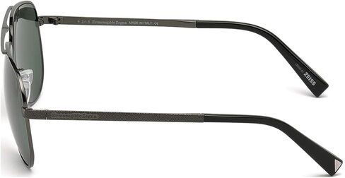 Ermenegildo Zegna EZ0027-09R Sunglasses إطار بلون رمادي مطفأ مع عدسة خضراء مستقطبة 60 مم in Kuwait