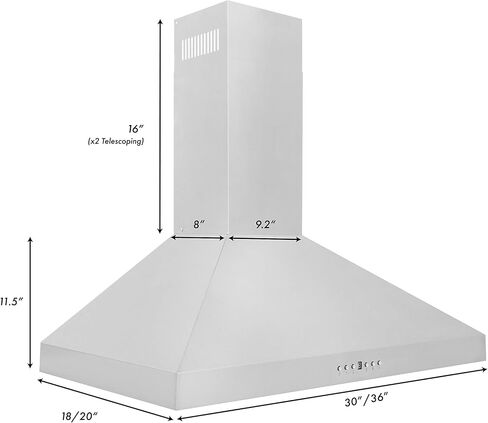 ZLINE 48 in. Convertible Vent Wall Mount Range Hood in Stainless Steel (KL3-48) in Saudi Arabia