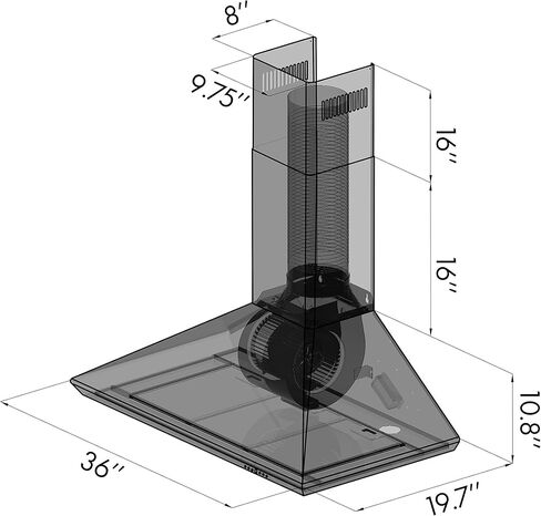ZLINE 48 in. Convertible Vent Wall Mount Range Hood in Stainless Steel (KL3-48) in Kuwait