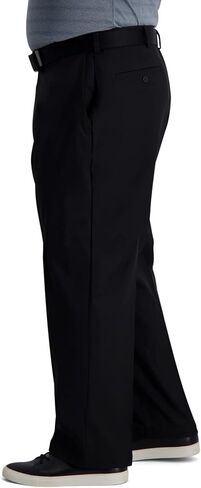 Haggar Men's Cool Right Performance Flex Solid Classic Fit Flat Front Pant-reg. and Big & Tall Sizes in Kuwait