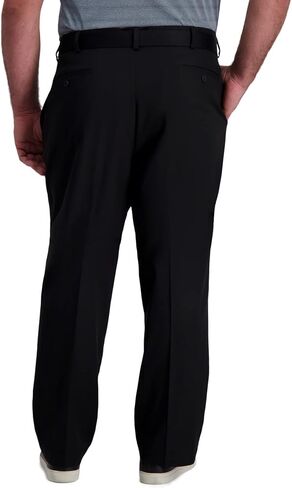 Haggar Men's Cool Right Performance Flex Solid Classic Fit Flat Front Pant-reg. and Big & Tall Sizes in Kuwait