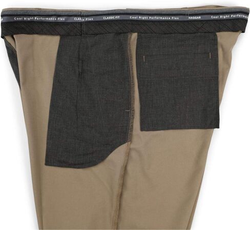 Haggar Men's Cool Right Performance Flex Solid Classic Fit Flat Front Pant-reg. and Big & Tall Sizes in Kuwait