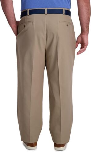 Haggar Men's Cool Right Performance Flex Solid Classic Fit Flat Front Pant-reg. and Big & Tall Sizes in Kuwait