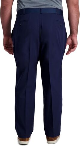 Haggar Men's Cool Right Performance Flex Solid Classic Fit Flat Front Pant-reg. and Big & Tall Sizes in Kuwait