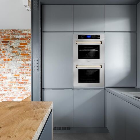 ZLINE 30" Autograph Edition Double Wall Oven with Self Clean and True Convection in Stainless Steel and Gold (AWDZ-30-G) in Saudi Arabia