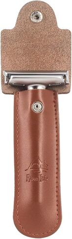 Genuine Leather Case Razor Protective Travel Case RIVERLAKE for Safety Razor's Double Edge Safety Case Cover Shaving Pouch Holder/Travel Case (Protective Case, Black) in Saudi Arabia