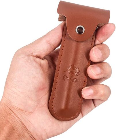 Genuine Leather Case Razor Protective Travel Case RIVERLAKE for Safety Razor's Double Edge Safety Case Cover Shaving Pouch Holder/Travel Case (Protective Case, Black) in Saudi Arabia