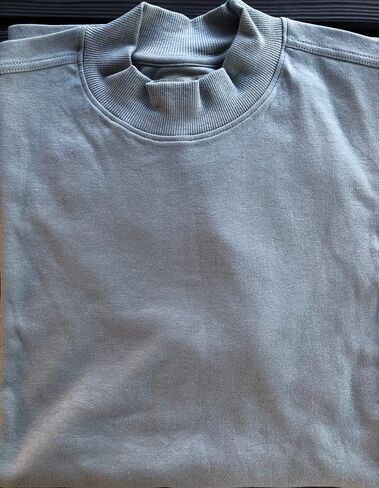 Good Life 100% Cotton Mock Turtleneck Shirt Short Sleeved Pre-Shrunk 4 Colors in Kuwait