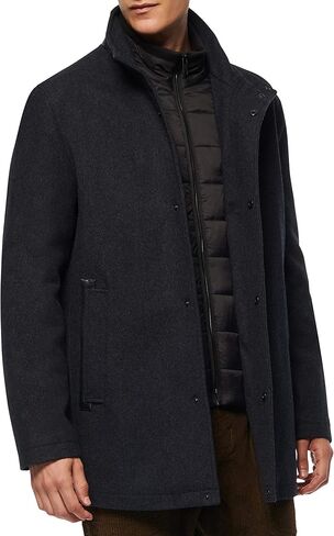 Marc New York by Andrew Marc Men's Wool Barton Jacket with Nylon Bib Insert in Saudi Arabia