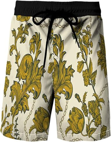 RPOVIG Beach Outfit Matching Shirts Shorts Men's Hawaiian Festival Floral Clothes 2 piece Sets with Bucket Hat in Saudi Arabia
