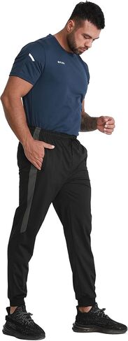BUYJYA Men's Sweatpants,2 Pack Set Jogger Pants with Pockets,Workout Pants Suitable for Jogging Yoga Gym Casual Daily in Saudi Arabia