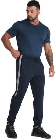 BUYJYA Men's Sweatpants,2 Pack Set Jogger Pants with Pockets,Workout Pants Suitable for Jogging Yoga Gym Casual Daily in Saudi Arabia