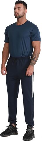 BUYJYA Men's Sweatpants,2 Pack Set Jogger Pants with Pockets,Workout Pants Suitable for Jogging Yoga Gym Casual Daily in Saudi Arabia