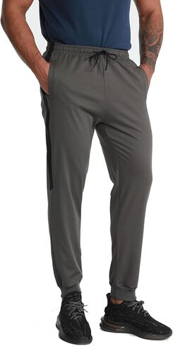 BUYJYA Men's Sweatpants,2 Pack Set Jogger Pants with Pockets,Workout Pants Suitable for Jogging Yoga Gym Casual Daily in Saudi Arabia