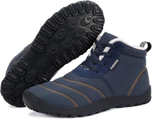 CrazycatZ Snow Boots, Winter Warm Ankle Boots, Fur Lining Boots,Waterproof Thickening Winter Shoes for Women and Men in Saudi Arabia
