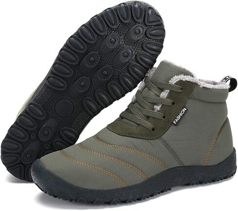 CrazycatZ Snow Boots, Winter Warm Ankle Boots, Fur Lining Boots,Waterproof Thickening Winter Shoes for Women and Men in Saudi Arabia