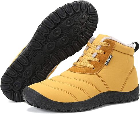 CrazycatZ Snow Boots, Winter Warm Ankle Boots, Fur Lining Boots,Waterproof Thickening Winter Shoes for Women and Men in Saudi Arabia