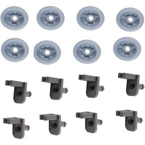 عجلات غسالة صحون WD12X10136 WD12X10277 لمجموعة الرف السفلي جي اي 8 قطع مسامير و8 قطع بكرات بديلة من بوكين in Kuwait