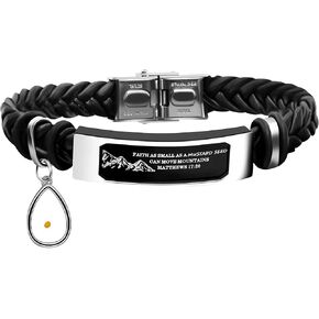 الأساور الجلدية سوار الإيمان صغير مثل حبة الخردل يمكنها تحريك الجبال متى 17:20 in Kuwait