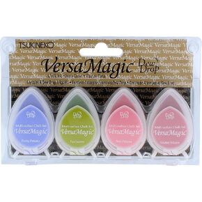 Tsukineko, VersaMagic, Dew Drop Ink Pad, 4 pack, Flower Pot in Kuwait