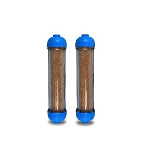 10" Refillable Mixed Bed Ion Exchange Aquarium Filter for High TDS Water, RO DI Resin Refillable Housing with Clamps &Fittings, Compatible with 10" Aquarium Reverse Osmosis Water Filtration Systems