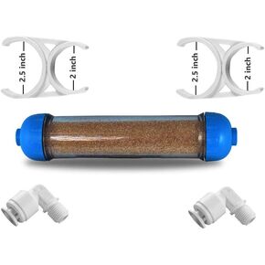10" Refillable Mixed Bed Ion Exchange Aquarium Filter for High TDS Water, RO DI Resin Refillable Housing with Clamps &Fittings, Compatible with 10" Aquarium Reverse Osmosis Water Filtration Systems in Saudi Arabia