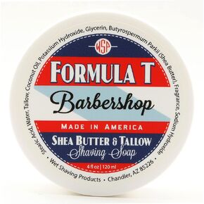 Shaving Soap WSP Formula T (Barbershop) 4 Oz Made with Shea Butter & Tallow in Saudi Arabia