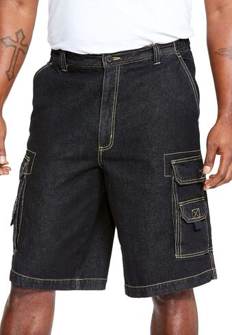 Boulder Creek by Kingsize Men's Big & Tall 12" Denim Cargo Shorts in Kuwait