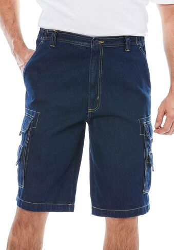 Boulder Creek by Kingsize Men's Big & Tall 12" Denim Cargo Shorts in Kuwait