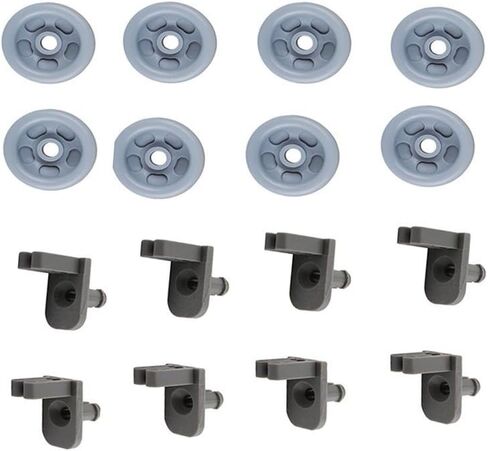 عجلات غسالة صحون WD12X10136 WD12X10277 لمجموعة الرف السفلي جي اي 8 قطع مسامير و8 قطع بكرات بديلة من بوكين in Kuwait