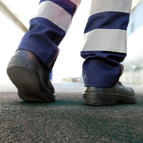 أحذية العمل الجلدية COFRA - أحذية ASPHALT الجديدة بدون مداس مع مقدمة آمنة مركبة ونعل خارجي من مطاط النتريل الواقي من الحرارة - مقاس 10 in Kuwait