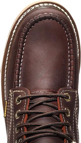 Bonanza Boots Frontier Dual 6" Work Boots for Men - Premium Leather Moc Toe, Steel Toe with Light-weight Dual Density Comfort Wedge Outsole; ASTM Rated in Saudi Arabia