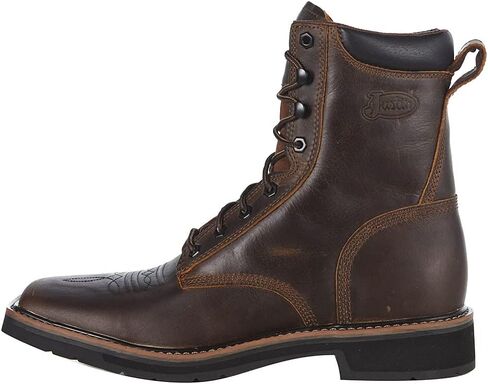Justin Men's Stampede Lace-Up Work Boot Soft Toe Brown 12 D(M) US in Kuwait