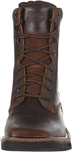 Justin Men's Stampede Lace-Up Work Boot Soft Toe Brown 12 D(M) US in Kuwait