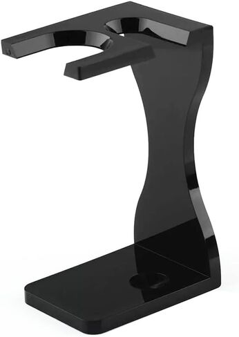 Black Acrylic Razor and Shaving Brush Stand Holder Razor Brush Base Beard Clean Shaver Kit for Men in Saudi Arabia