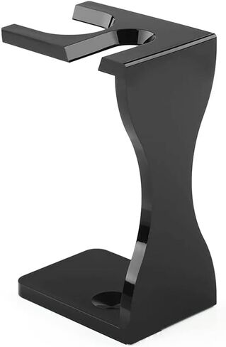 Black Acrylic Razor and Shaving Brush Stand Holder Razor Brush Base Beard Clean Shaver Kit for Men in Saudi Arabia