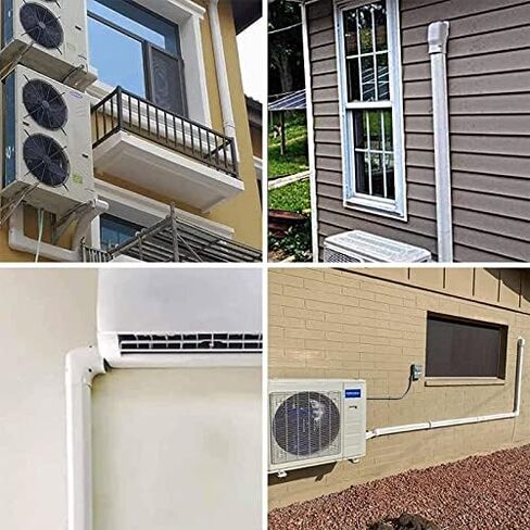 Generico Mini Split AC Line Set Cover Kit, 3" Decorative White Professional Grade PVC Kit Provides 12 FT Line Coverage for Ductless Mini Split Air Conditioners and Heat Pumps in Saudi Arabia
