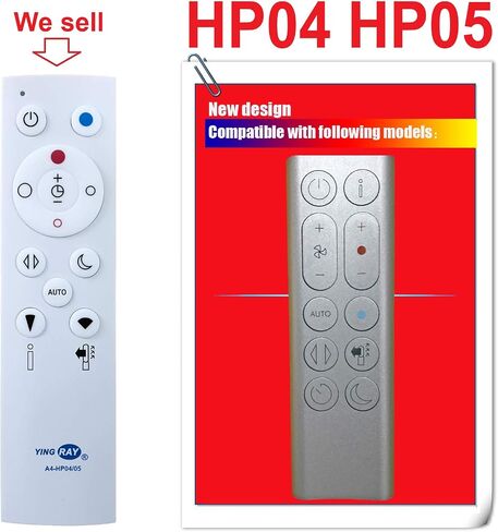 YING RAY (A4-HP04/05) Replacement Remote Control for Dyson Pure Hot+Cool HP04 HP05 (Air Purifier Heater and Fan) in Saudi Arabia