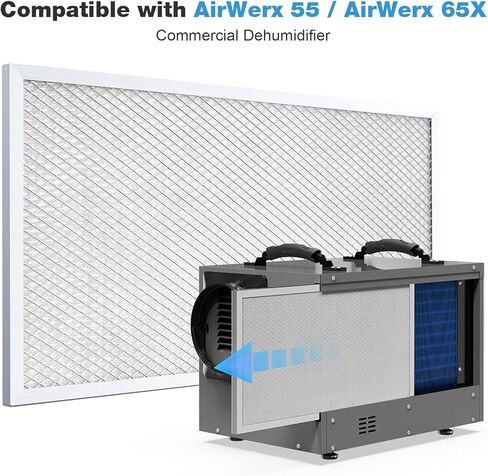 BASEAIRE 4 Pack MERV-8 Filter Replacement Set for Crawl Space/Basement Dehumidifiers Airwerx55, Airwerx65X in Saudi Arabia
