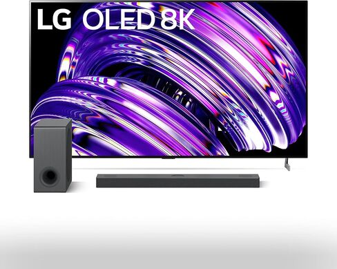 LG 77-inch Class OLED Z2 Series 8K Smart TV with Alexa Built-in OLED77Z2PUA S80QY 3.1.3ch Sound Bar w/Center Up-Firing, Dolby Atmos DTS:X, Works w/Alexa, Hi-Res Audio, IMAX Enhanced in Saudi Arabia