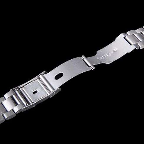 Stainless Steel Watch Band, Curved Ends 22mm Metal Watch Band Strap Replacement Bracelet with Spring Bars Stainless Steel Link Watch Bands for Women Men in Kuwait