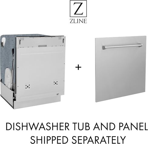 ZLINE Autograph Edition 24" 3rd Rack Top Touch Control Tall Tub Dishwasher in White Matte with Champagne Bronze Handle, 51dBa (DWMTZ-WM-24-CB) in Saudi Arabia