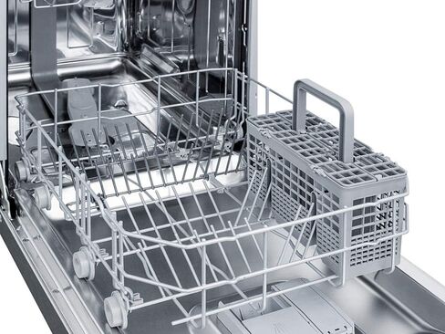 Summit DW18SS4 18 Built In Dishwasher with 8 Place Settings Energy Star Digital Touch Controls Stainless Steel Interior Adjustable Smart Fold Shelf Time Delay in Stainless Steel in Saudi Arabia