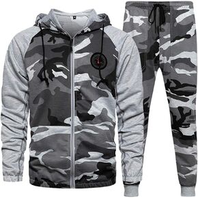Mens Sweatsuits 2 Piece Hoodie Tracksuit Casual Comfy Camo Suits for Men