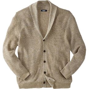 KingSize Men's Big & Tall Shaker Knit Shawl-Collar Cardigan Sweater in Saudi Arabia